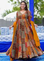 Heavy Rayon Multi Ethnic Wear Digital Printed Readymade Gown